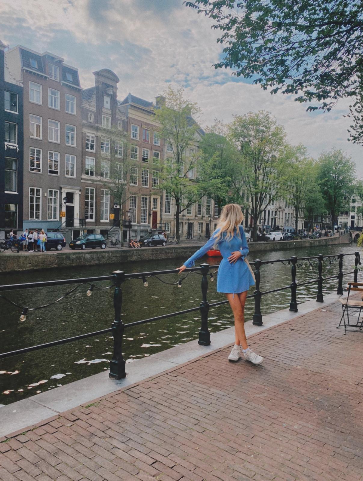Blue Scalloped Dress