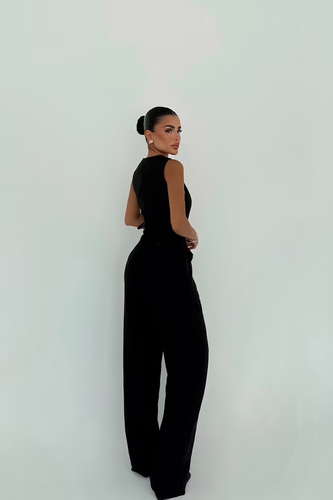 Linen Set: Pants & Tie-Waist Vest