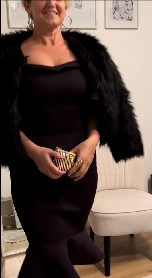 Midnight Luxe Faux Fur Jacket