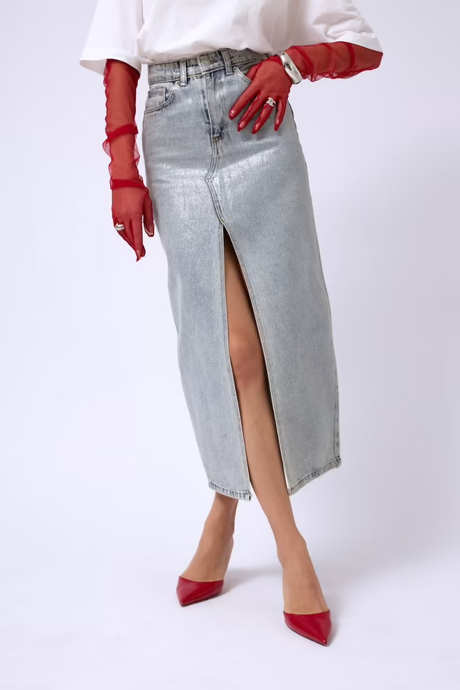 Denim Midi Skirt