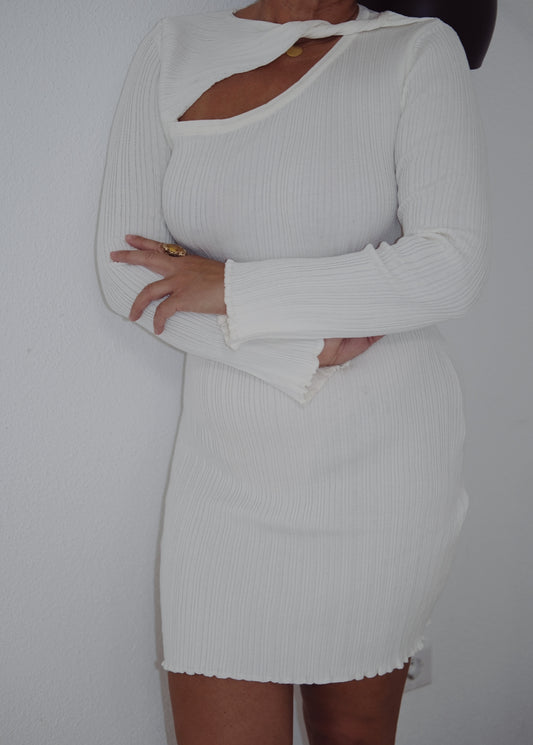 Ribbed Cut-Out Dress