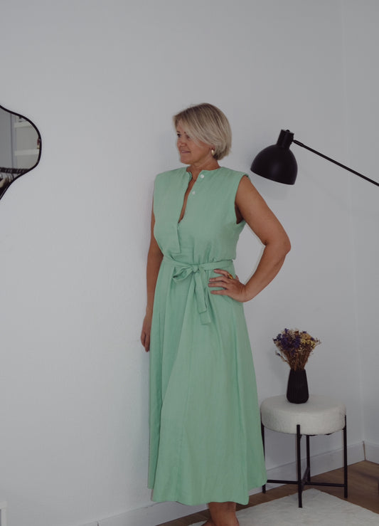 Mint green shirt dress
