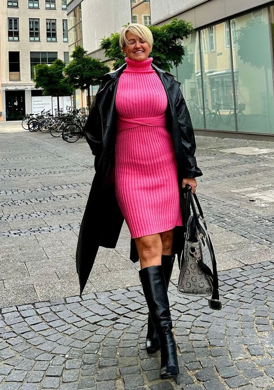 Barbie Bold Ribbed Knit Dress