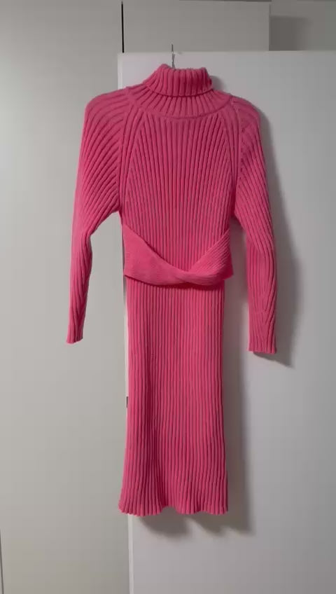 Barbie Bold Ribbed Knit Dress